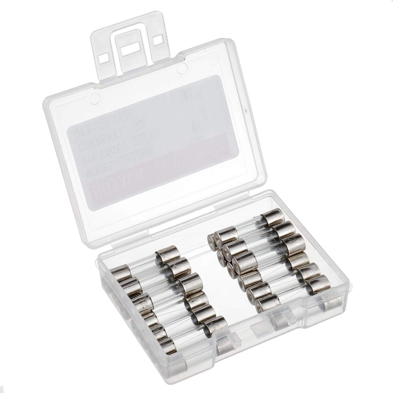 [Australia - AusPower] - BOJACK 5x20mm 2A 2amp 250V 0.2 x 0.78 Inch F2AL250V Fast-Blow Glass Fuses(Pack of 20 Pcs) 