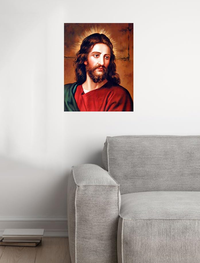 Impact Posters Gallery Religious Face of Jesus Christ Christian Spiritual Wall Decor Art Print Poster (16x20)