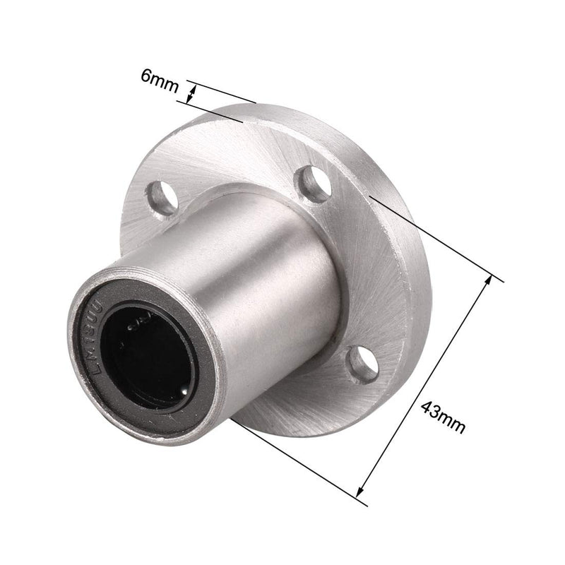 [Australia - AusPower] - uxcell LMF13UU Linear Ball Bearings 13mm Bore 23mm OD 32mm Length Round Flange for CNC Machine 3D Printer 2pcs 