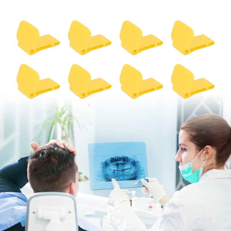 Dental Positioning System, 8pcs Dental X Ray Bite Block Mouth Props Dental Positioning Bite Block X Ray Position Heat Resistant Positioner System for Positioner Holder Yellow