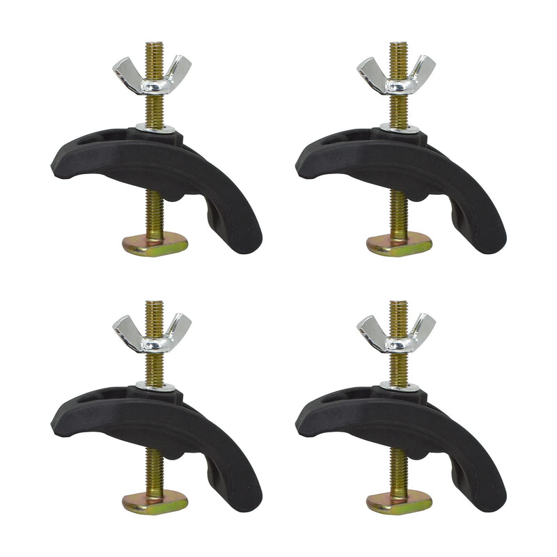 [Australia - AusPower] - 4 Pcs Arcuate Press Plate Clamp - T Track Hold Down Clamps Engraving Machine Pressure Plate Clamp Fixture Clamp for Woodworking and Metalworking(Black) Black 