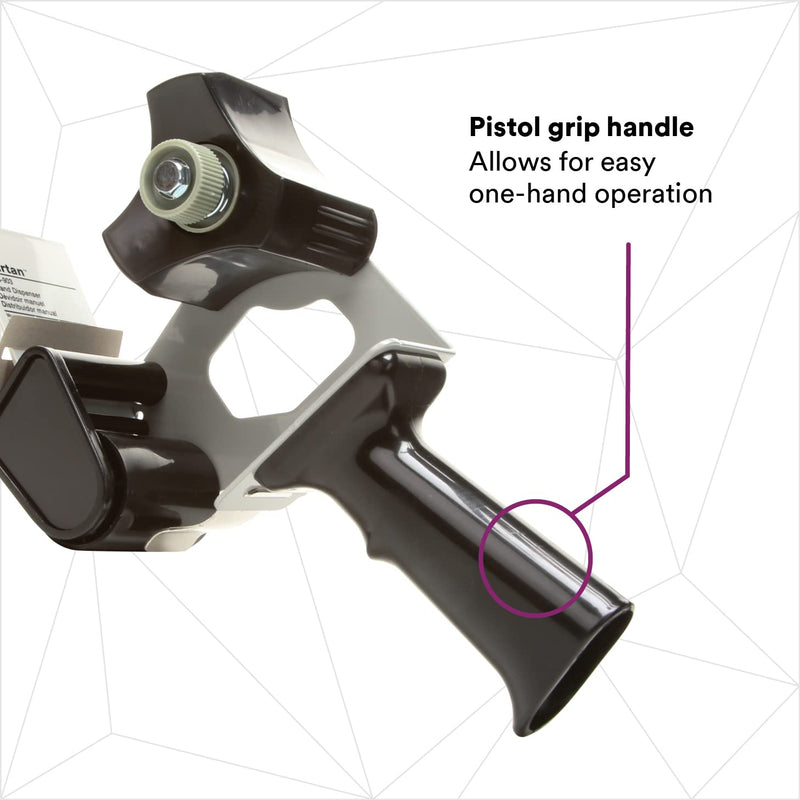3M Pistol Grip Box Sealing Tape Dispenser HB903, Hand-Held Design, Heavy-Duty, Easy-to-Use Application, 1 per Case 2"