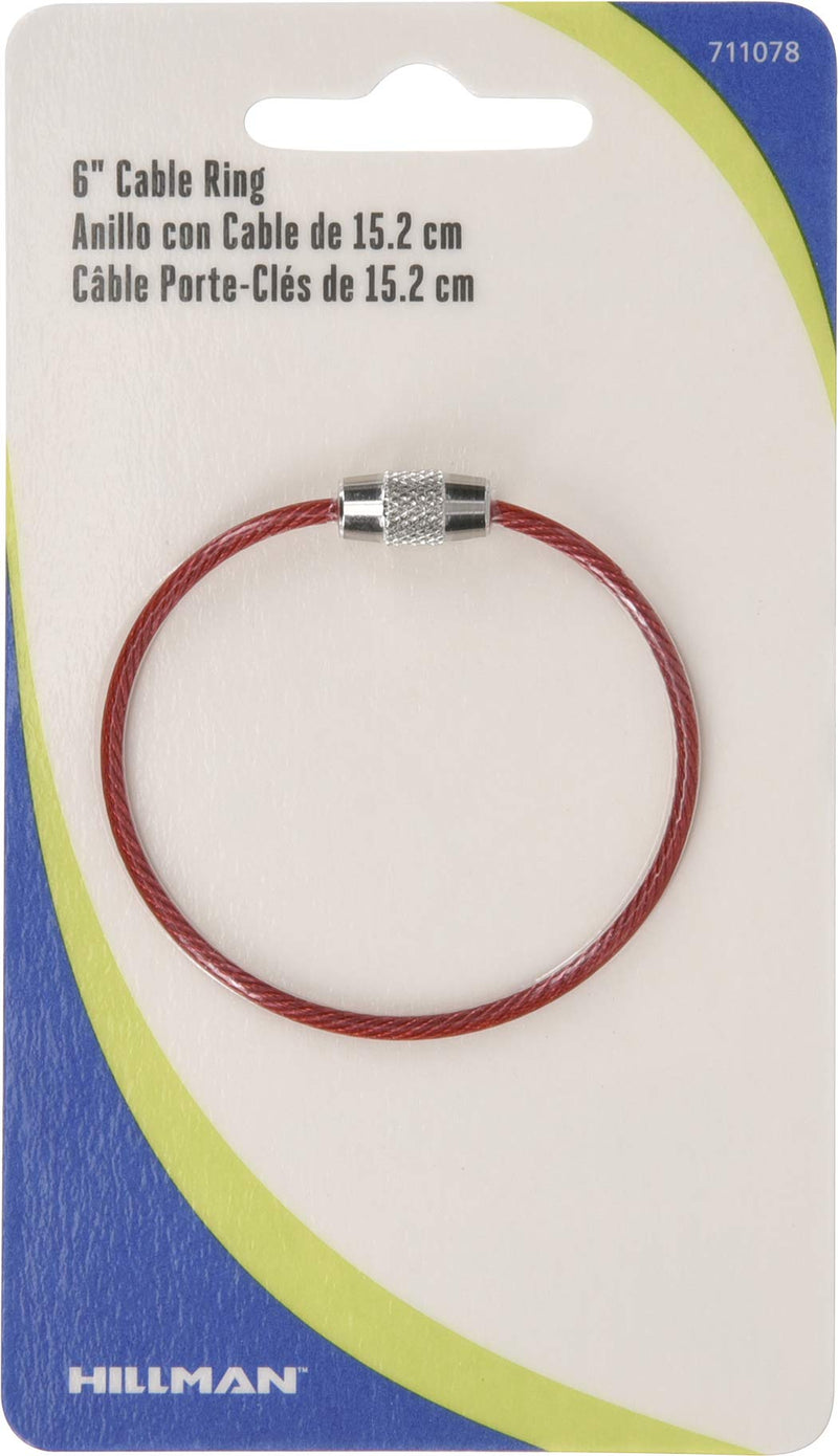 [Australia - AusPower] - Hillman Cable Ring 6" with Lock, Steel, 1 Pack 