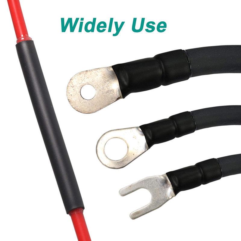 [Australia - AusPower] - 1 inch (Diameter) 3:1 Waterproof Heat Shrink Tubing Kit, Large Marine Dual Wall Adhesive Shrinkable Wire Wrap Tube, Insulation Sealing Wear-Resistant Cable Protector by YUKSY (4ft, Black) 1" (4ft, Black) 