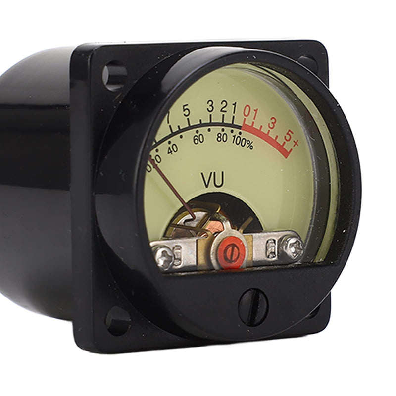 [Australia - AusPower] - Vu Meter, Yellow Pointer Dial White LED Backlit Vu Meter Audio Db Meter VU Meter for Home Car Audio Modification 