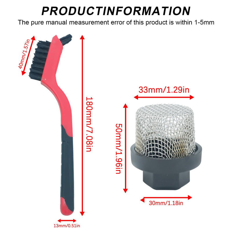 [Australia - AusPower] - 4 Pcs Stainless Steel Strainer ¾ Inch -14, Aerator Screen Strainer Stainless Mesh Compatible with Livewell Pump Garden Washers Water Filter Sprayer Garden Hose Suction Line (with Cleaning Brush) 