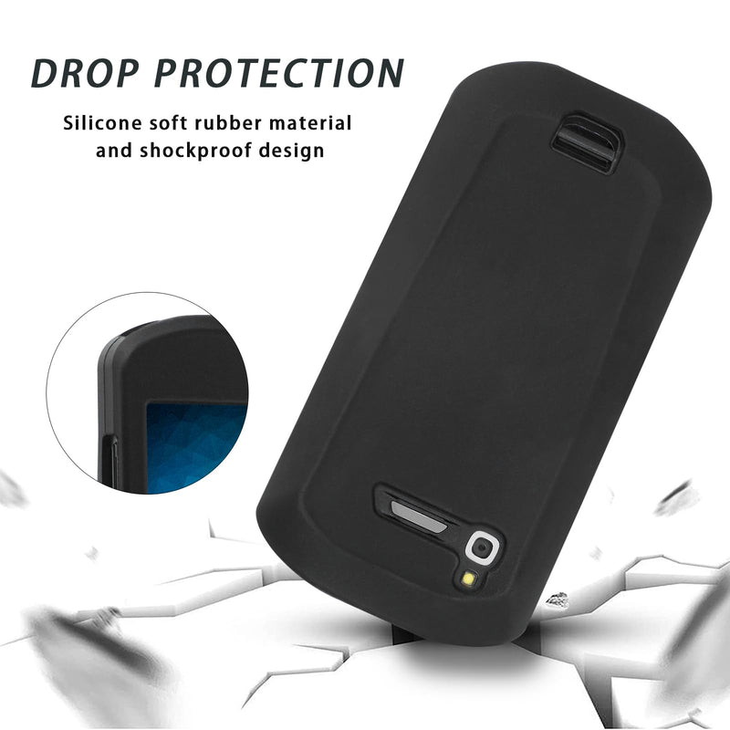 TC51 Protective Case Rugged Rubber Cover for Zebra TC51 TC52 TC52X TC56 TC57 Handheld Barcode Scanner, High-Durability Case Black