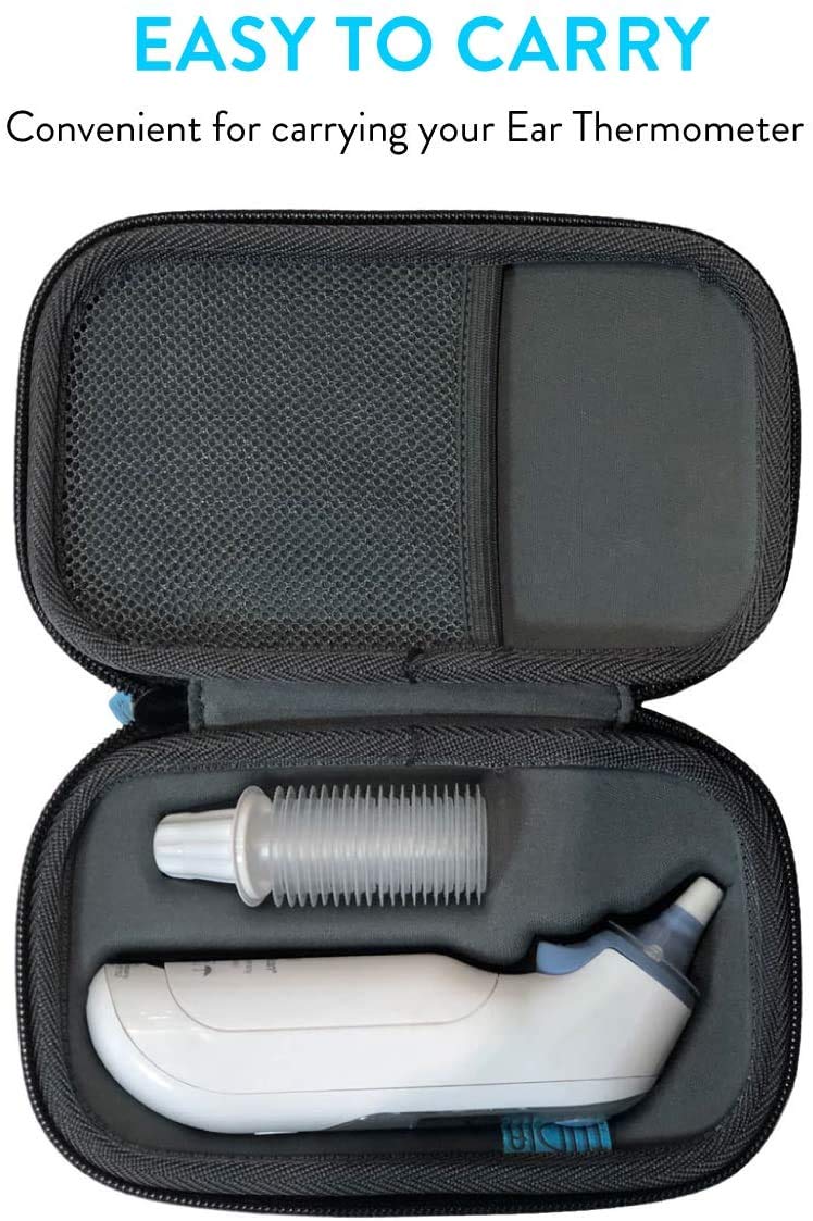 TUDIA EVA Case Compatible with Braun Digital Baby Ear Thermometer ThermoScan5 IRT6500 / ThermoScan7 IRT6520CA, Viproud, iProvèn, ADC, ELERA, Alcedo Hard Travel Storage Protective Case [CASE ONLY]