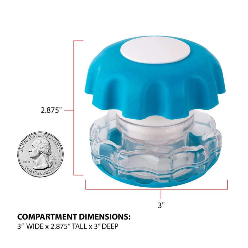[Australia - AusPower] - EZY DOSE Crush Pills, Vitamins, Tablet Crusher and Grinder, Effortlessly Crushes Medications into Fine Powder, Features Storage Compartment, Easy-to-Use Design, Color May Vary, Large, BPA Free 