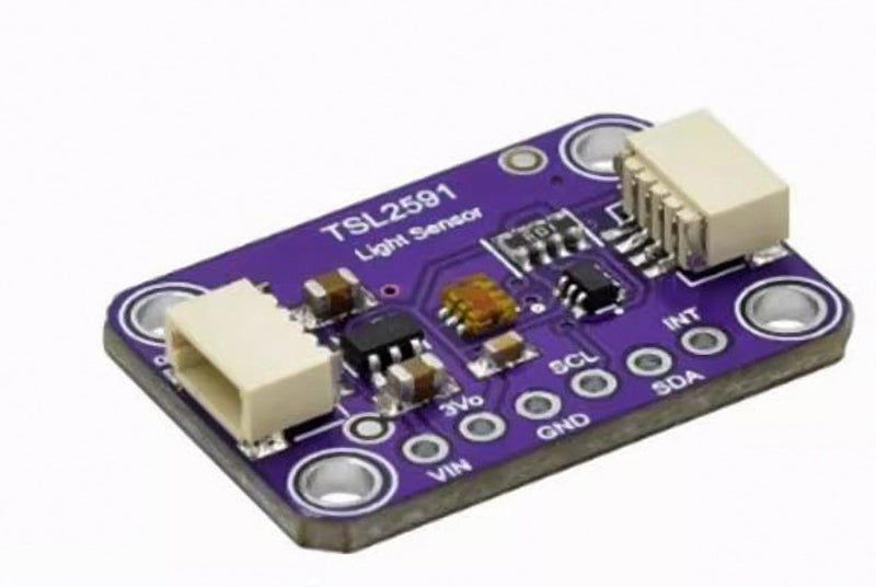 [Australia - AusPower] - 2pcs TSL2591 High Dynamic Range Digital Light Sensor Breakout Module Purple Board - 600,000,000:1 Ratio, Dual-Spectrum Visible/IR Detection, I2C Interface for QWIIC & Arduino 