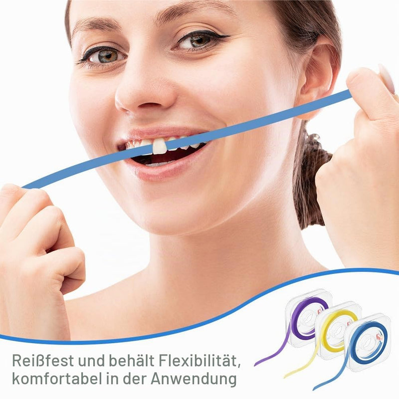 OFFCUP Tooth Sandpaper, Dental Sanding Strips Ultra-Fine 30μm Grit Size Interdental Sanding Tools, Dental Polishing Strips Portable Tooth Sandpaper for Polishing Teeth (6 mx 4 mm, Blue) 4 mm Blue (30 Μm)