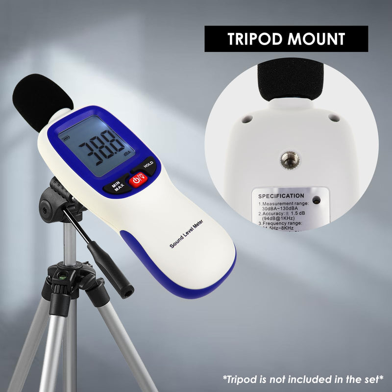 [Australia - AusPower] - Professional Sound Level Meter with Bluetooth & 20,000 Data Logging | Max/Min/Hold Alarm | High Accuracy dBA Noise Tester with LCD Backlight for Home, Office & Industrial Use 