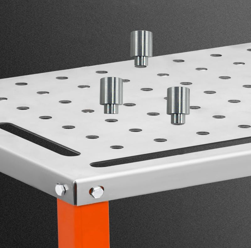 Welding Table Fixture Pins 12 Pcs 5/8 x 1 x 1.5 Stop Alignment Aluminum Accessories Square V-Groove Round Tubing Quick Setup Fixturing Kit (12Pcs Fixture Pins) 12Pcs Fixture Pins