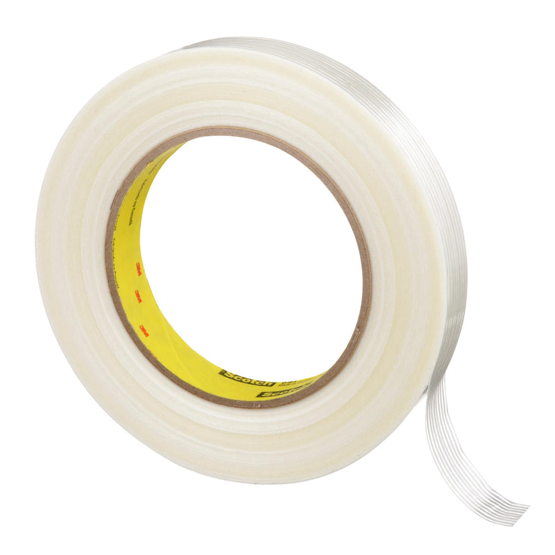 3M Scotch 897 Filament Tape, 170 lbs/in Tensile Strength, 55m Length x 24mm Width, Clear