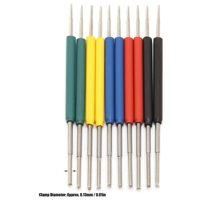 [Australia - AusPower] - 10Pcs Small Test Leads Clips, ABS SOP SOIC IC Test Clips, Diameter 0.01in Test Hook Clips as Accessories for Electronic Components of Logic Analyzers, Programmers and Generators 