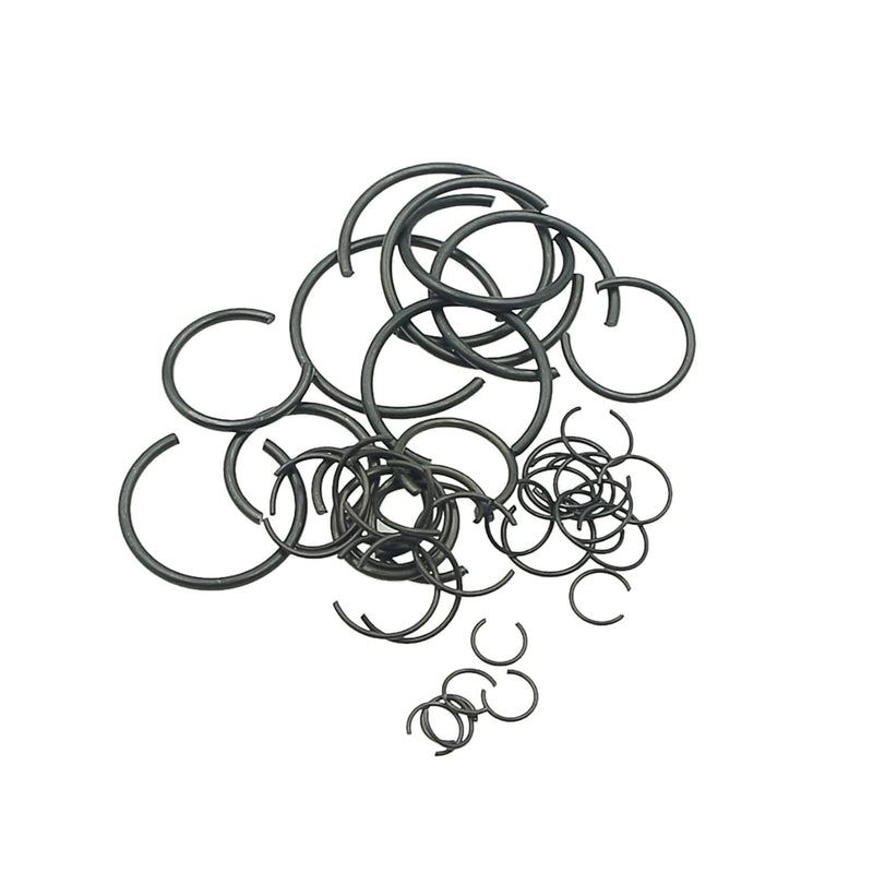 [Australia - AusPower] - 310PCS 14-Sizes Round Wire C-Clips Internal Snap Rings Assortment Kit;Round Wire Snap Rings for Hole(Black 7mm-30mm) 
