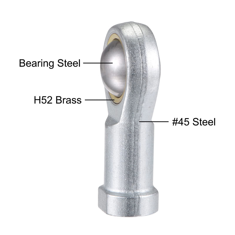 [Australia - AusPower] - uxcell 2pcs SI14TK PHSA14 Spherical Rod End Bearing 14mm Bore Self-lubricated Joint Bearing M14x2.0 Right Hand Female Thread Connector 