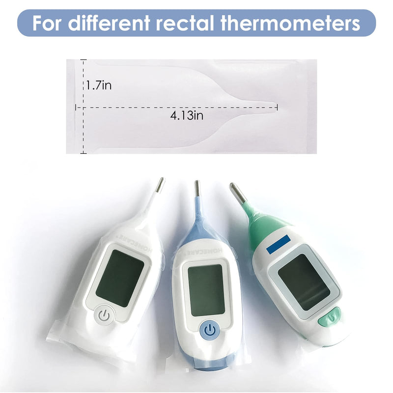 [Australia - AusPower] - 100pcs Disposable Digital Thermometer Probe Covers for Accurate and Hygienic Rectal Thermometer Measurements, Wrap Around The Thermometer's Entire Body 