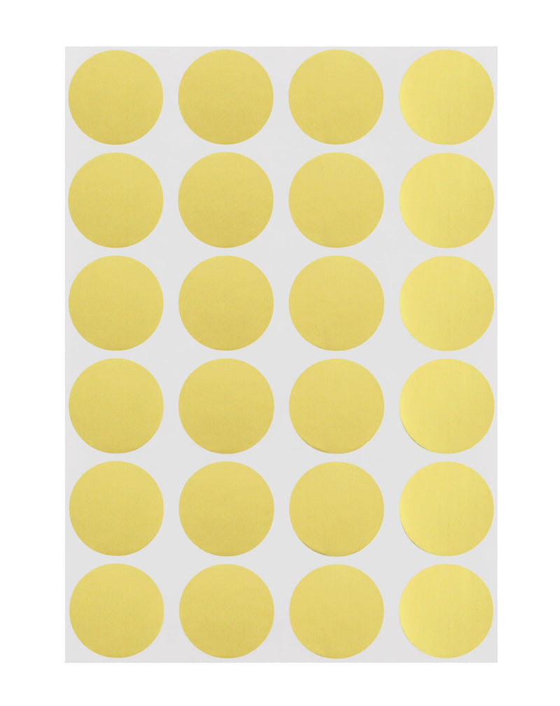 ChromaLabel 0.75 Inch Round Label Removable Color Code Dot Stickers, 1008 Pack, 24 Labels per Sheet, Gold