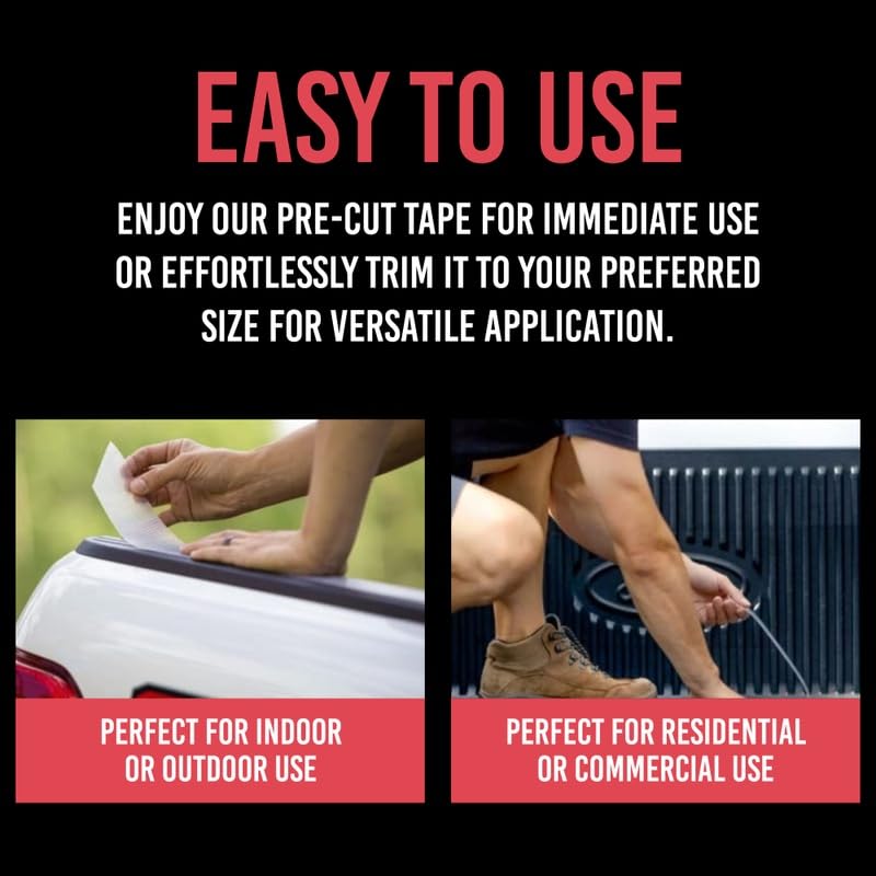 [Australia - AusPower] - Non-Abrasive Grip Tape Strips by CatTongue - Heavy Duty Waterproof Non Slip Strips for Indoor & Outdoor Use - Thousands of Grippy Uses: Furniture, Bathtubs, Frames, Gaming and More! (Clear) 1-Pack Clear 