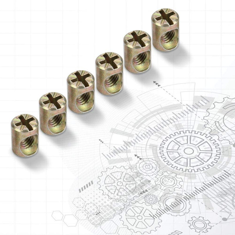 [Australia - AusPower] - Furniture Barrel Nut,30pcs M6 Furniture Barrel Nut Dowel Cabinet Connectors Embedded Nuts Fasteners 