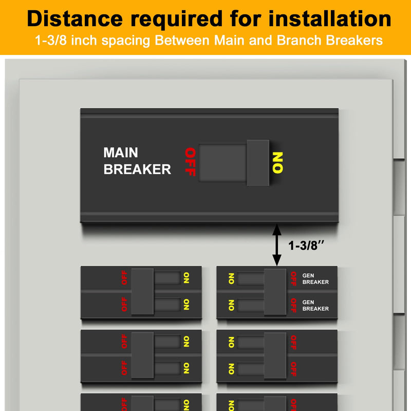[Australia - AusPower] - Generator Interlock Kit Compatible with Square D QO or Homeline 150 or 200 amp Panels.1 3/8 inches Spacing Between Main and Generator Breaker.Professional and Interlock Kit(1set) 1 