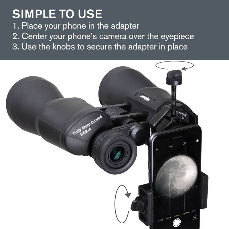 [Australia - AusPower] - Celestron – Smartphone Photography Adapter for Telescope – Digiscoping Smartphone Adapter – Capture Photos and Video Through Your Telescope or Spotting Scope Eyepiece 