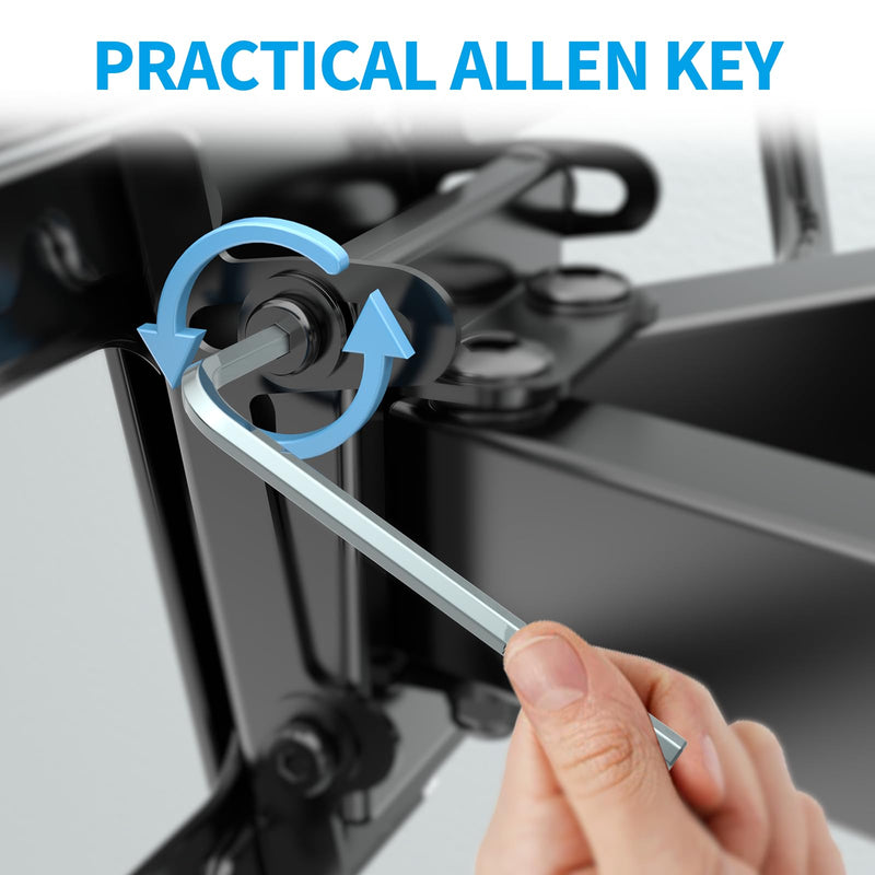 [Australia - AusPower] - HOME VISION Lag Bolt Kit for TV Wall Mount, Including M7x55mm Lag Bolts, Wall Anchors, Washers, Allen Key, Bubble Level, for Wood Stud/Brick/Concrete Wall Installation 
