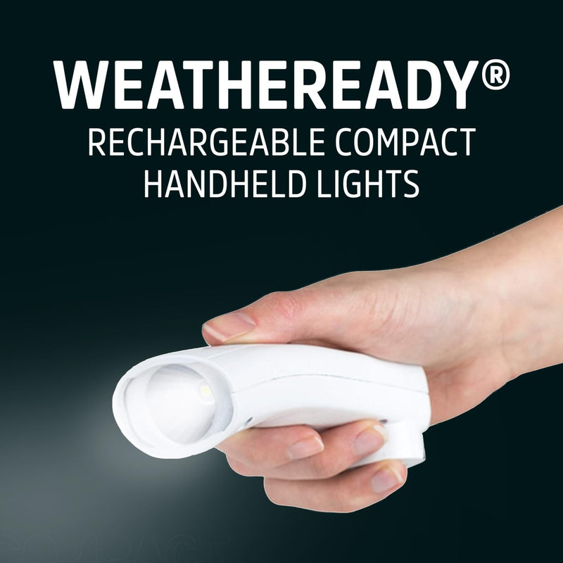 Energizer Auto-On LED Flashlights Rechargeable (3-Pack) for Home Power Failure, Plug in LED Flashlight for Power Outage, Night Light, Hurricane Preparedness 3 Pack White