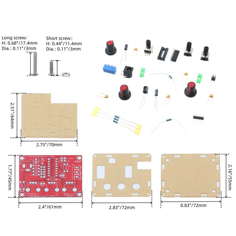 [Australia - AusPower] - 1 Pcs Signal Generator Function Plastics Precise Triangle Square Output Adjustable Signal 9-12V Direct Current Input for Current Testing Experiments 