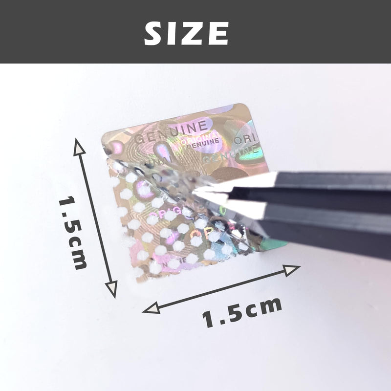 380PCS Hologram Tamper evident Stickers,Original Security Labels/Seals,Tamper Proof Warranty Void Sticker with Serial Number(0.6Inch X 0.6Inch)