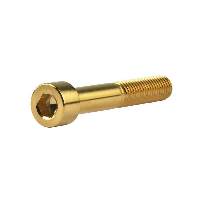 Titanium Cap Allen Socket Head Bolts M10 20 25 30 35 40 45 50 55 60mm Screw Pack of 4 (M10x60mm Pitch 1.25mm, Gold) M10x60mm Pitch 1.25mm