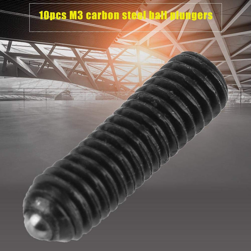 [Australia - AusPower] - 20pcs M3 Screw Thread Hexagon Socket Spring Ball Plunger Carbon Steel Screwdriver(M3*12) 