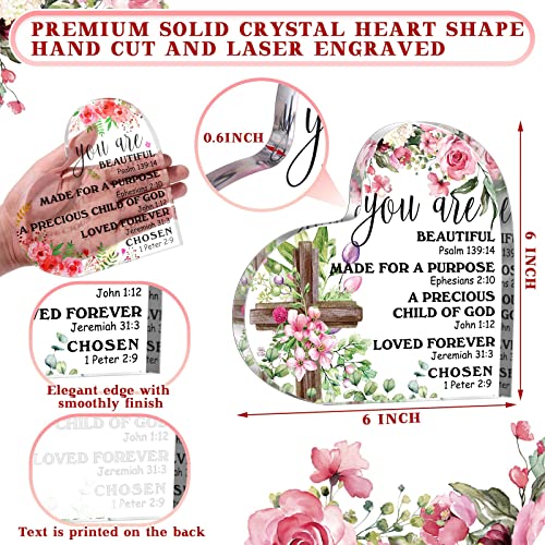 Gerrii Christian Gifts for Women Bible Verse Plaque, Blossom