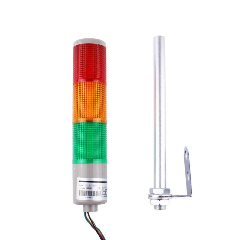 [Australia - AusPower] - LUBAN Tower Stack Lights, Industrial Warning Signal Lights Tower Lamps Column, Factory Workshop Safety RGB Signal Indicator, LED Andon Lights (110V, 3 Tiers, without Sound) AC 110V 3-Layer 