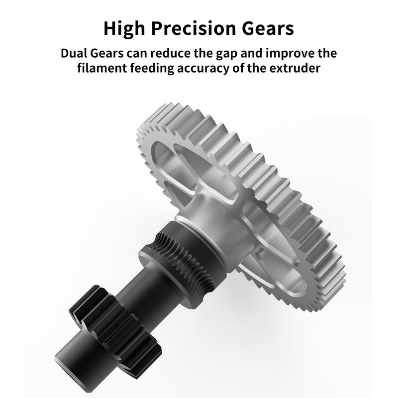 Sherpa Mini R2 Extruder Gear Kit - All Metal Nano-Coated Spur Gears: FYSETC Integrated Dual Gear with Stainless Steel Wheel Upgraded High Precision 3D Printer Drive Gear for VORON0 0.1 0.2