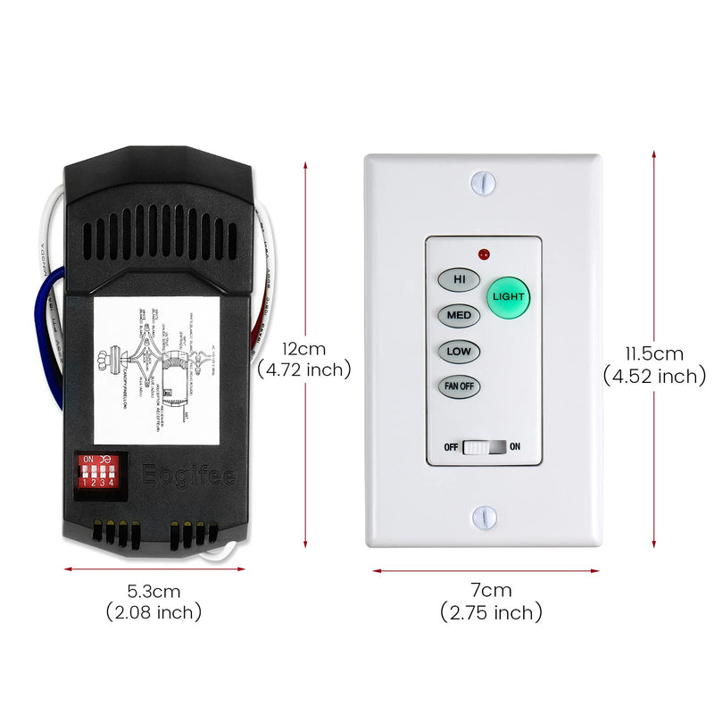 [Australia - AusPower] - Universal UC9050T Ceiling Fan Wall Remote Control Kits with Adjustable 3 Speed,Light Dimmer, Compatible with Hampton Bay Harbor Breeze Hunter UC9050T Big Kit 