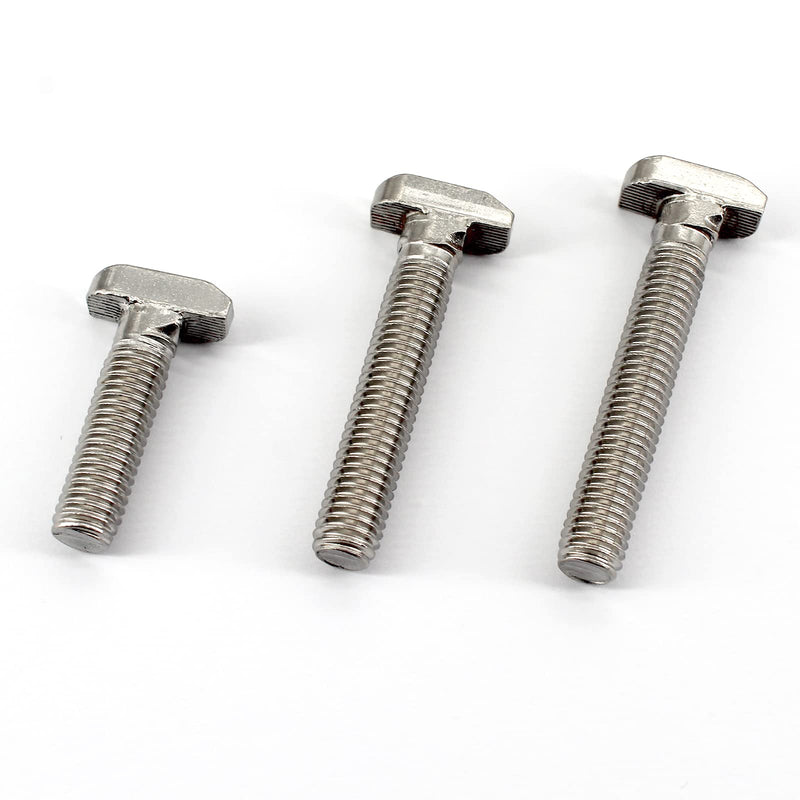 [Australia - AusPower] - 20Pcs M6x16 304 Stainless Steel T-Slot Bolt 30 Series Aluminum Profile T-Shaped Screw Bolt Fastener 15.3mm Head Size 