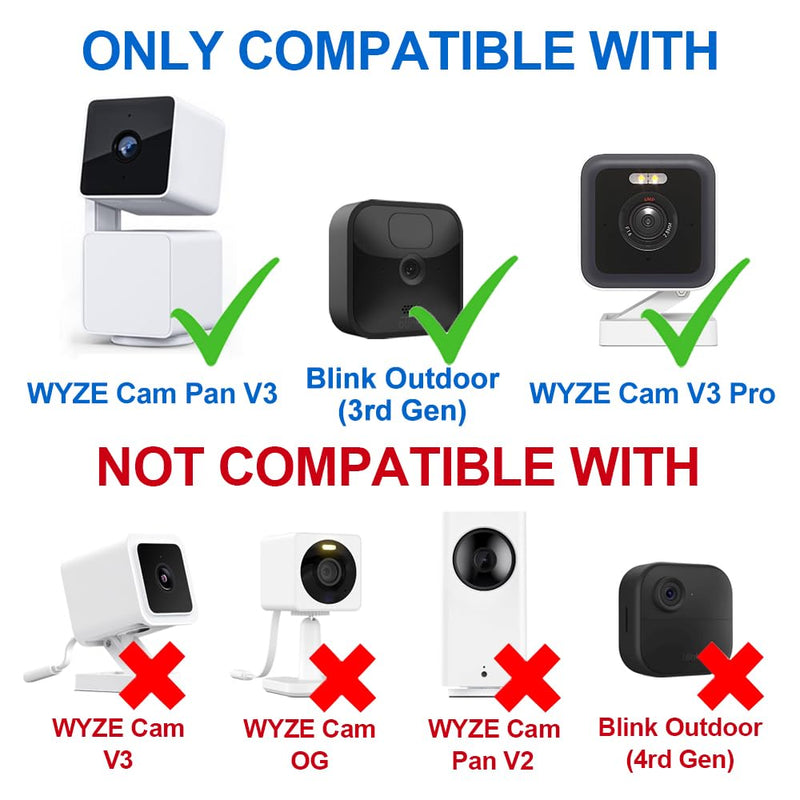 [Australia - AusPower] - 26FT Wyze Cam Pan V3 Cable, Power Cord for Blink Outdoor (3rd Gen),90 Degree L-Shaped Micro USB Power Extension Cable Weatherproof Charging Cord(Not for Wyze Cam V3,Not for Blink 4th Gen) 1PACK 26FT 
