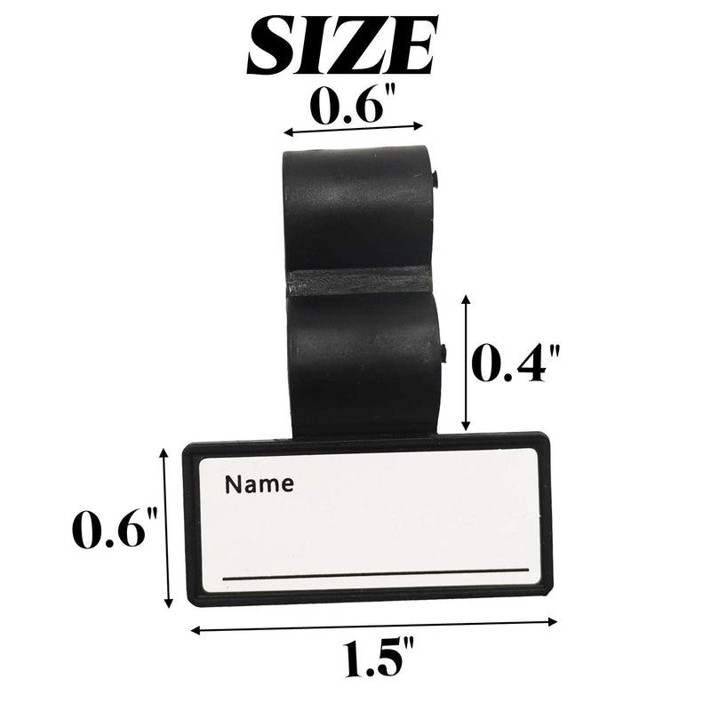 [Australia - AusPower] - TIHOOD 20PCS Plastic Two Sided Name ID Identification Tag Clip for Stethoscope Tube Replacement 