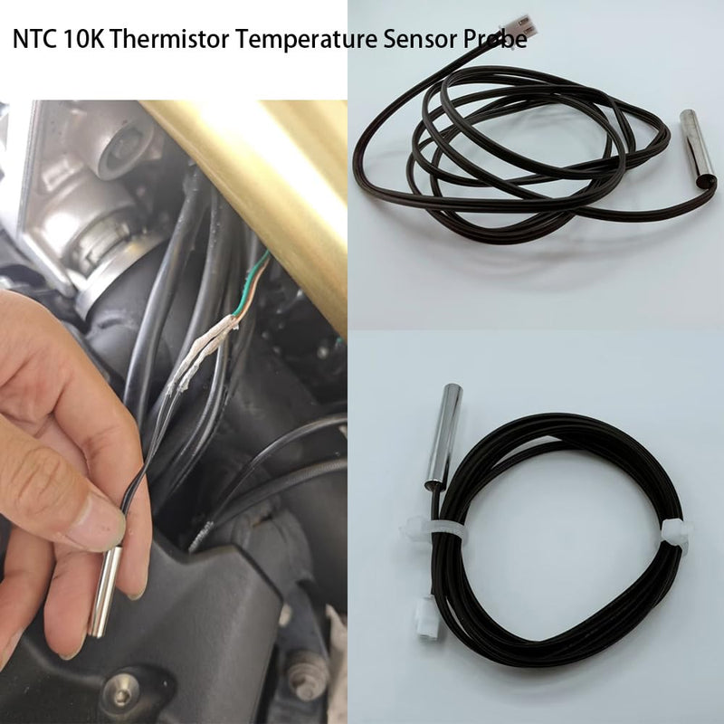 [Australia - AusPower] - 5Pcs 10K NTC Thermistor Probe 1 M, 3950 NTC 10K Thermistor Temperature Sensor Probe, Stainless Steel NTC 10K Temp Sensor Probe use for Water Dispenser/Refrigerators/Freezers,etc. 