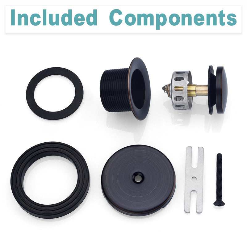 BESTILL Tip-Toe Bathtub Drain Bath Tub Trim Set Conversion Kit with Overflow Faceplate, Oil Rubbed Bronze