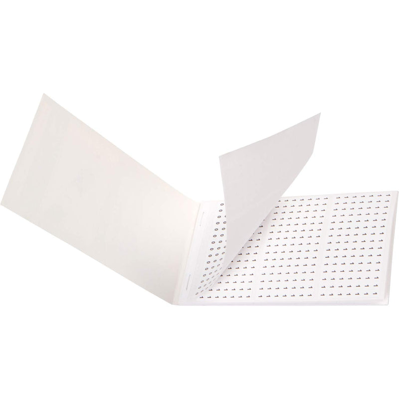 Morris Products Pre-Printed Wire Marker Booklet - AC, DC, pos, neg, grnd, neut, spare, blank, + - Standard Marking – 21-45 Markers Per Legend – Self-Adhesive Cloth Material – 1 Count