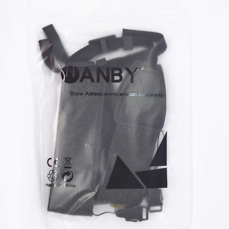 [Australia - AusPower] - WANBY Camera Strap Black Canvas Neck Shoulder Strap with Quick Release Buckles for DSLR SLR 