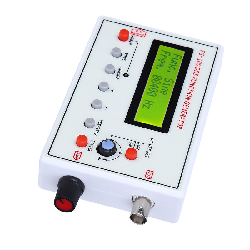 [Australia - AusPower] - Function Generator Signal Generator, FG-100 DDS Frequency Generator 1Hz-500kHz Portable Waveform Generator, Sine Frequency Function Signal Generator Signal Source Generator Meter 