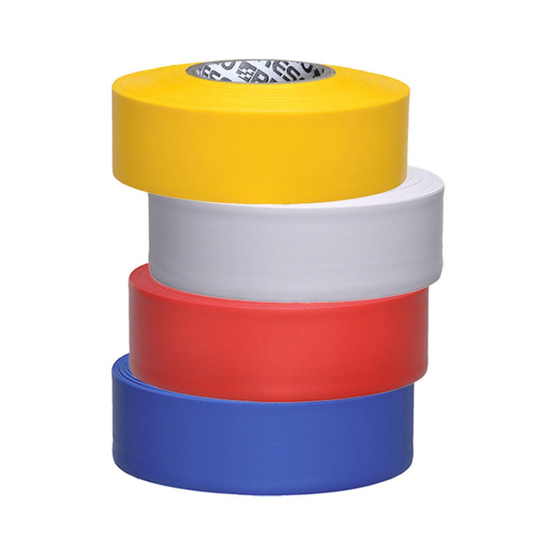 NO Adhesive, Presco Arctic Roll Flagging Tape 3 mils Thick, 1-3/16 in. x 300 ft. (Yellow)