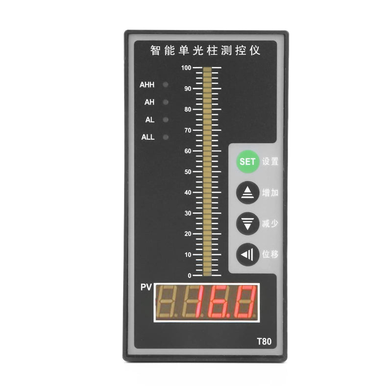 [Australia - AusPower] - Intelligent Pressure Controller with Light Column Display for Water Oil Level Measurement 4-20MA Output Stainless Steel Sensor for Water Plants Sewage Treatment Reservoirs Rivers Seas Industrial Syste 
