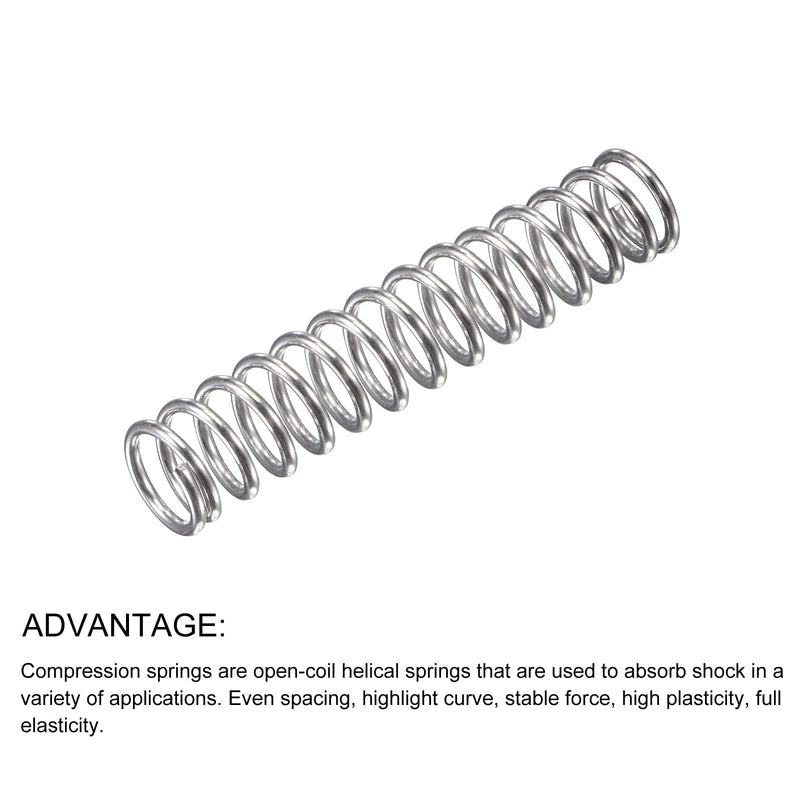 [Australia - AusPower] - Compression Springs (1x8mm OD,40mm Free Length) 10Pcs, 304 Stainless Steel Extension Spring - for Shop Home Repairs, DIY Projects, Silver Tone 1x8mmx40mm 
