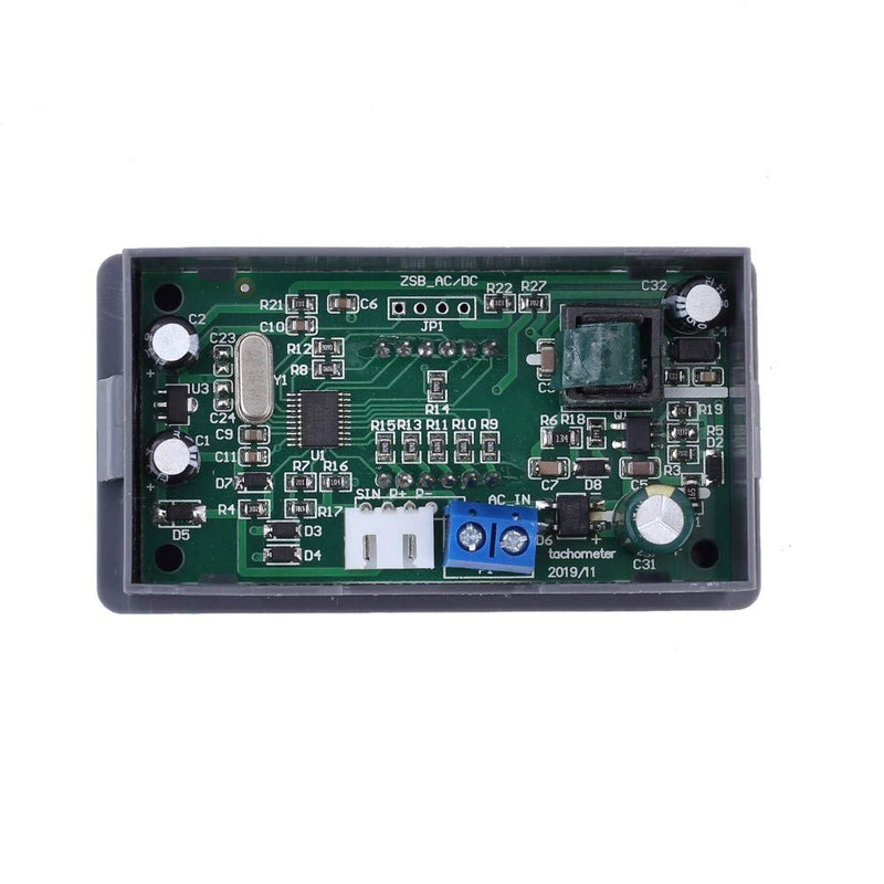 [Australia - AusPower] - DONGKER Digital LED Tachometer,AC 110V 220V 4Bit Digital Speed Meter High Precision RPM Speed Meter with Proximity Switch Sensor 