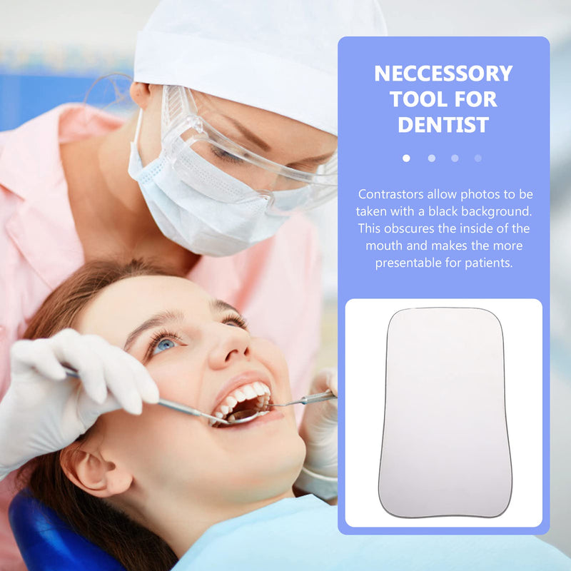 [Australia - AusPower] - EXCEART 2pcs Intraoral Mirrors 2 Sided Pofessional Occlusal Photographic Mouth Mirror Dental Photo Reflector Glass Mirrors Tools for Clinic Doctor Silver 